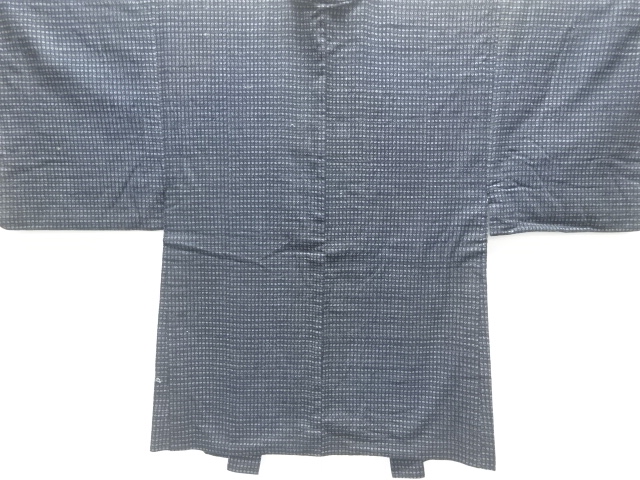 JAPANESE KIMONO / ANTIQUE MENS HAORI / COTTON / KURUME SHOSEI KASURI